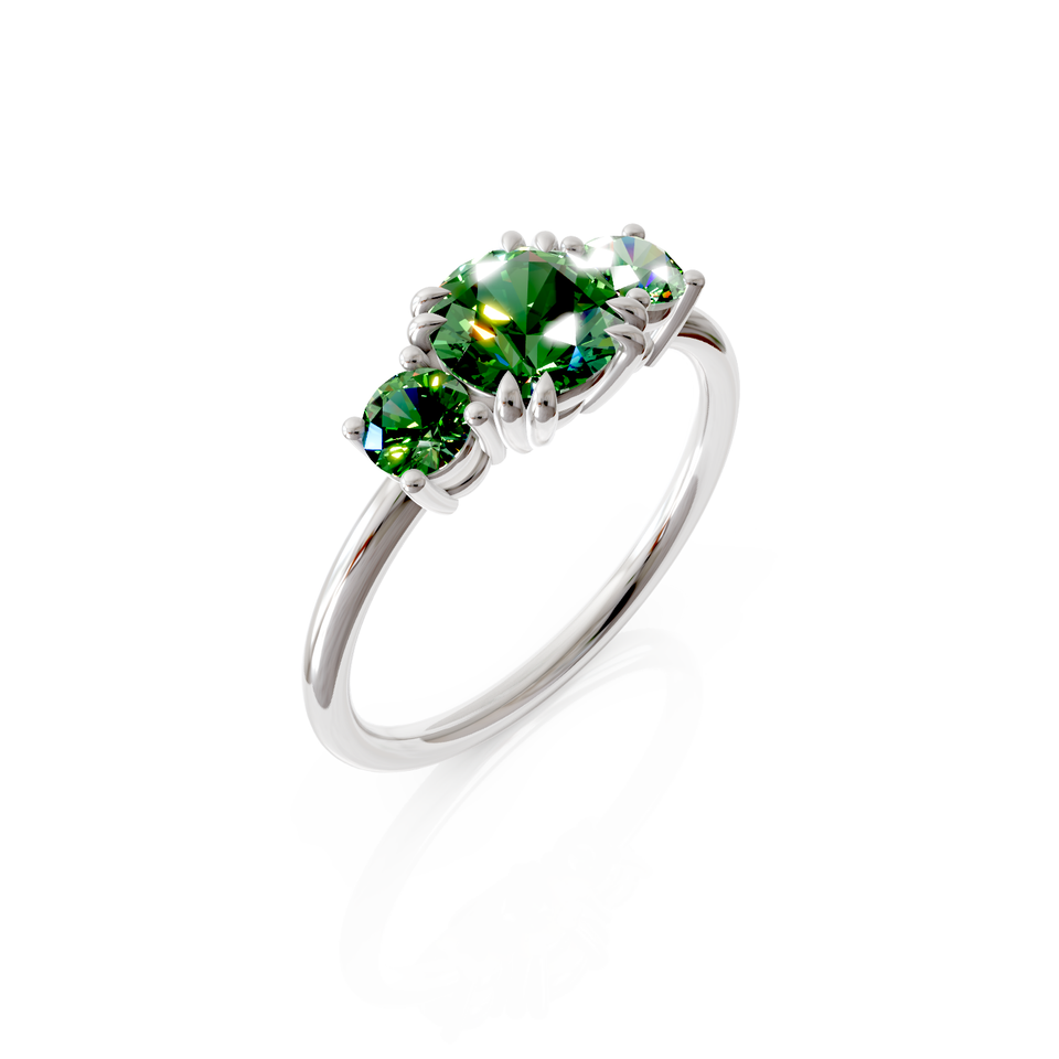 three-stone engagement ring
