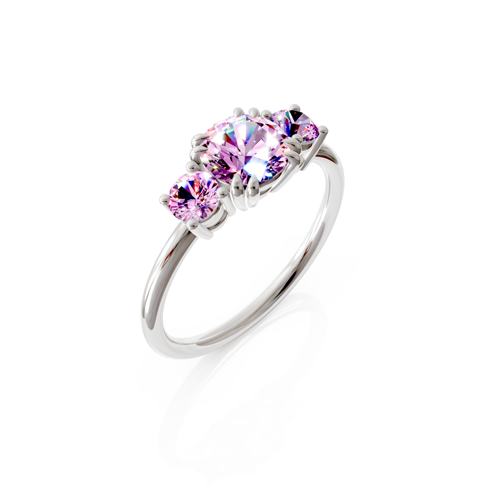 three-stone engagement ring