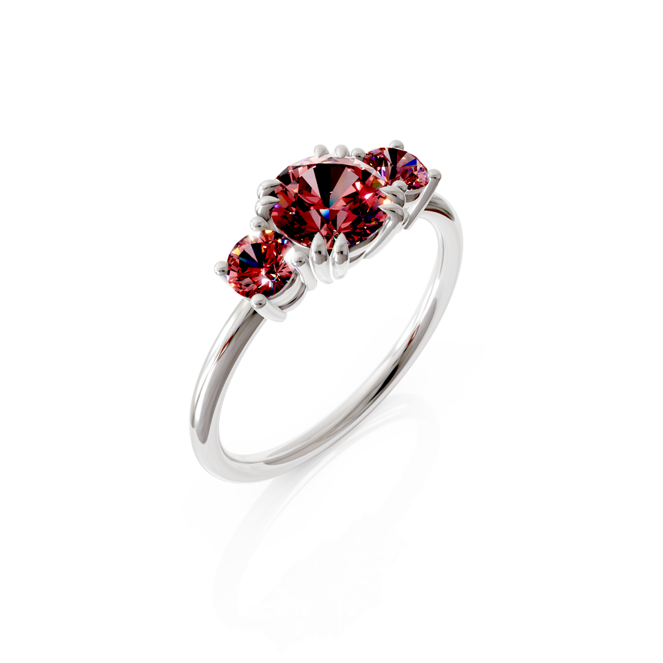 three-stone engagement ring