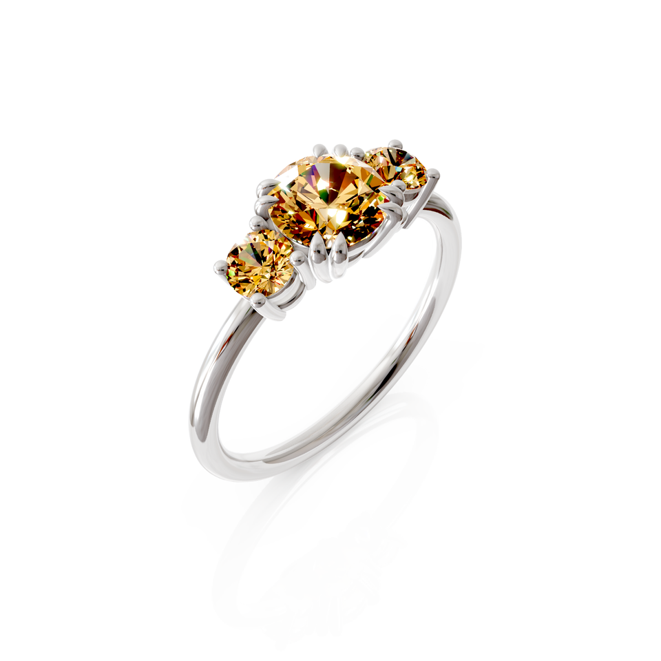 three-stone engagement ring