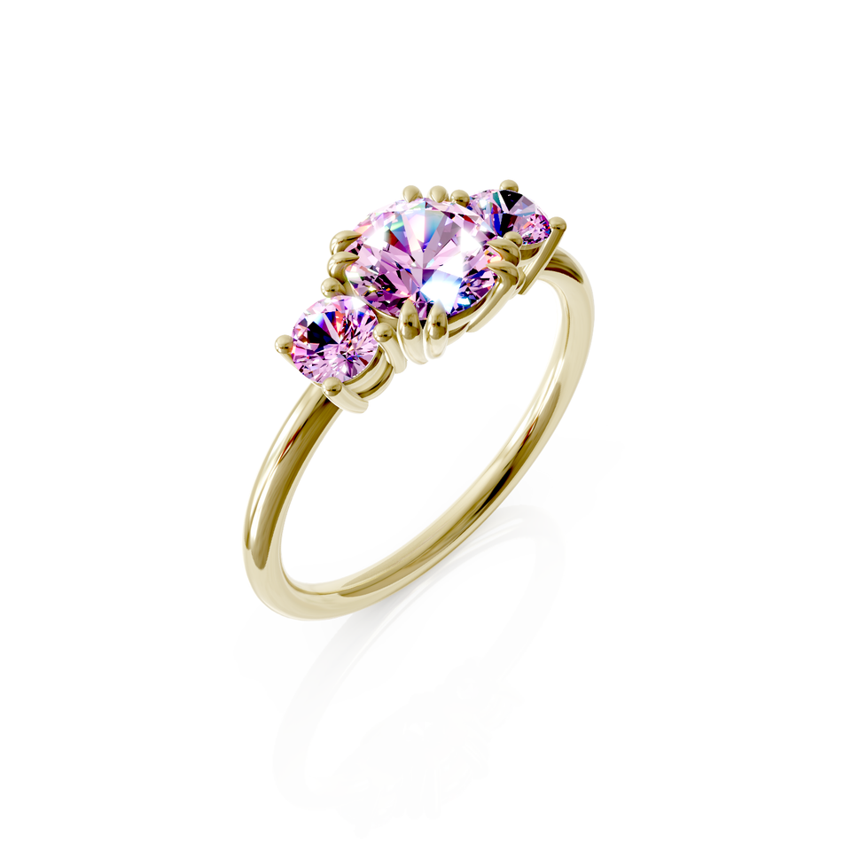three-stone engagement ring