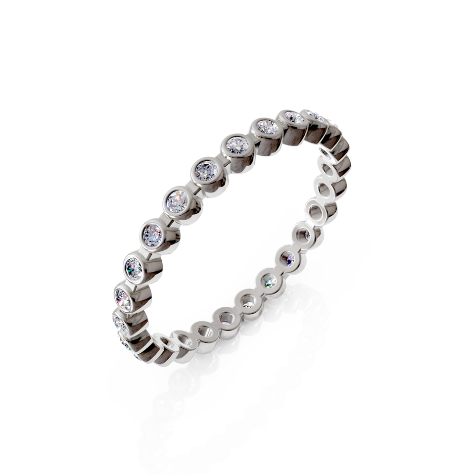 bezel-set eternity ring