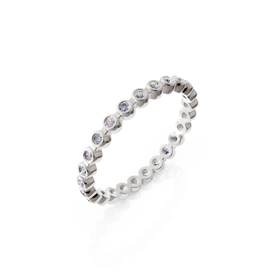 bezel-set eternity ring