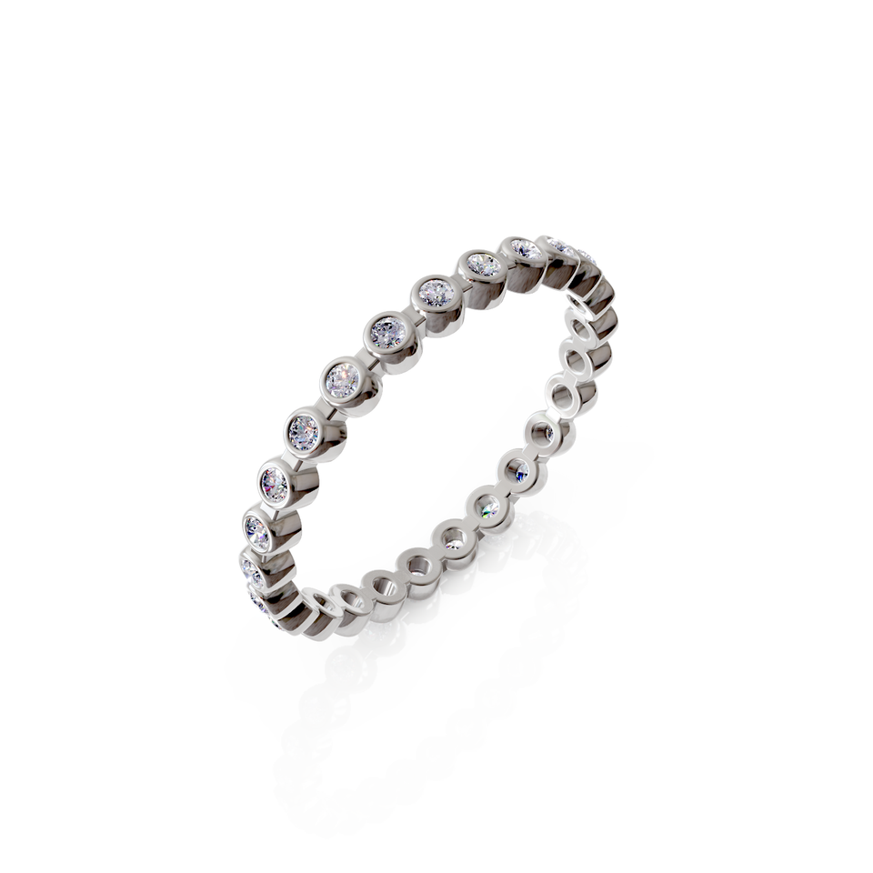 bezel-set eternity ring