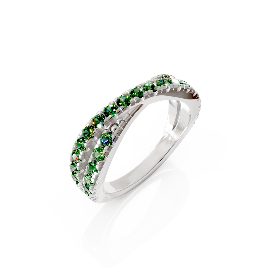 crossover eternity ring