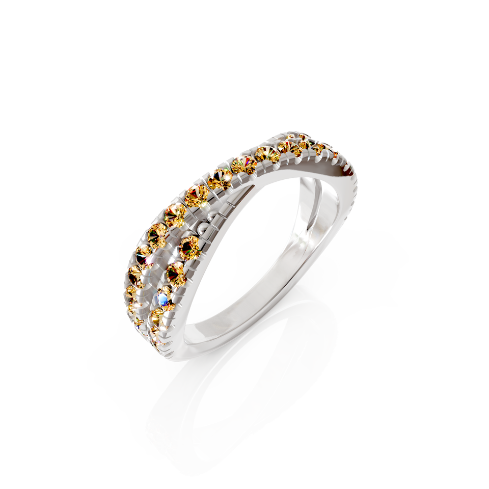 crossover eternity ring