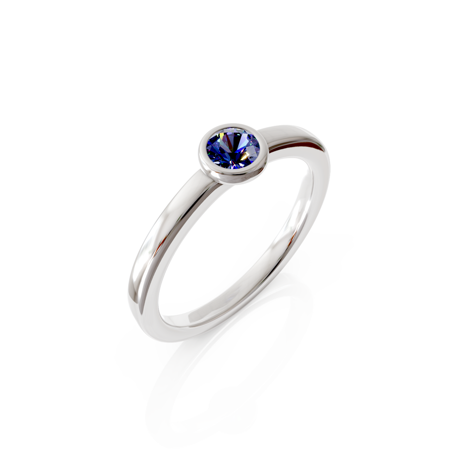 solitaire bezel set ring