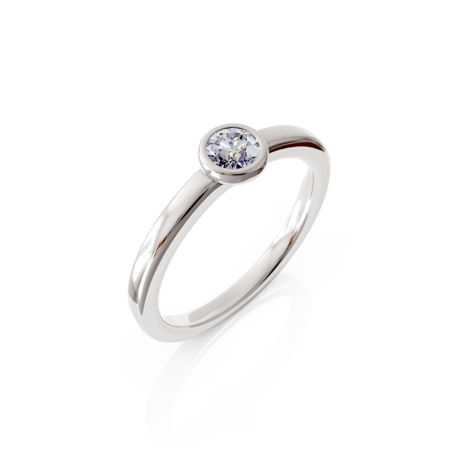 solitaire bezel set ring