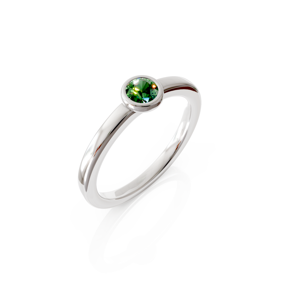 solitaire bezel set ring