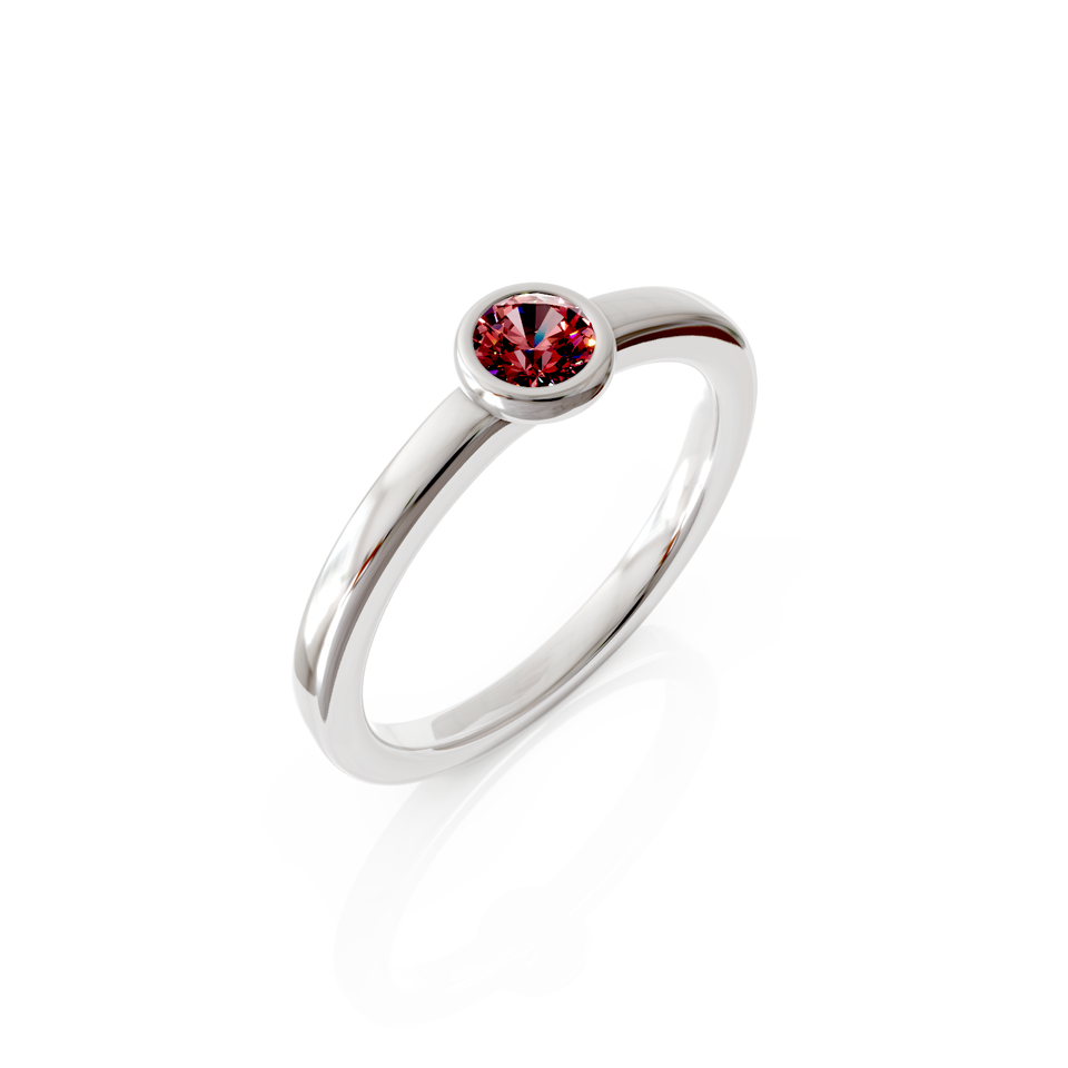 solitaire bezel set ring
