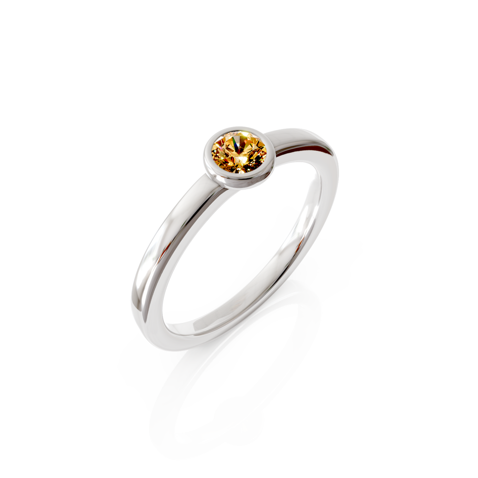 solitaire bezel set ring