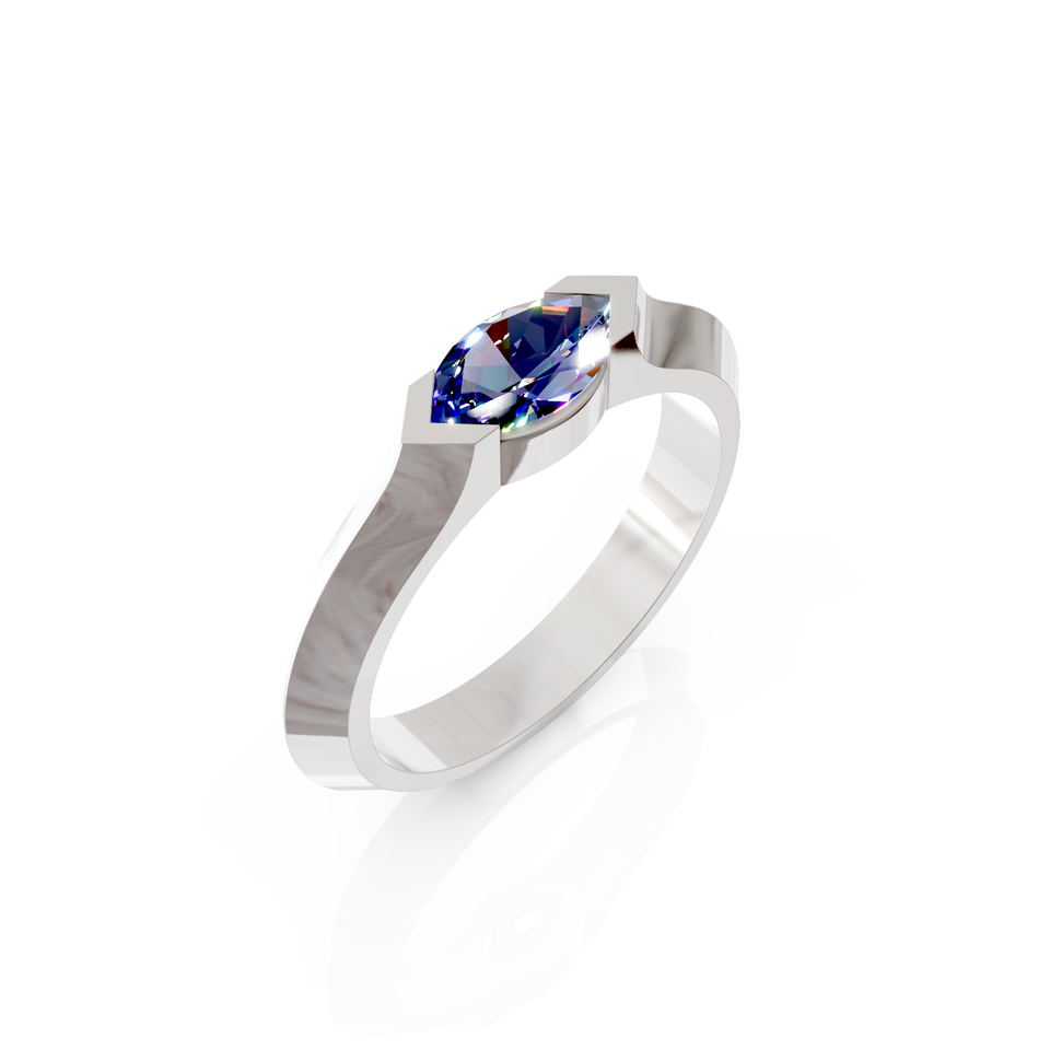 marquise bezel set ring