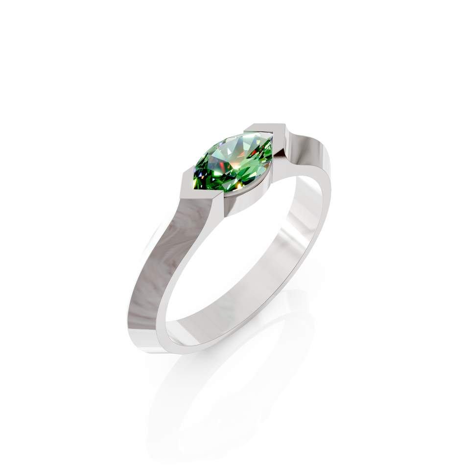 marquise bezel set ring
