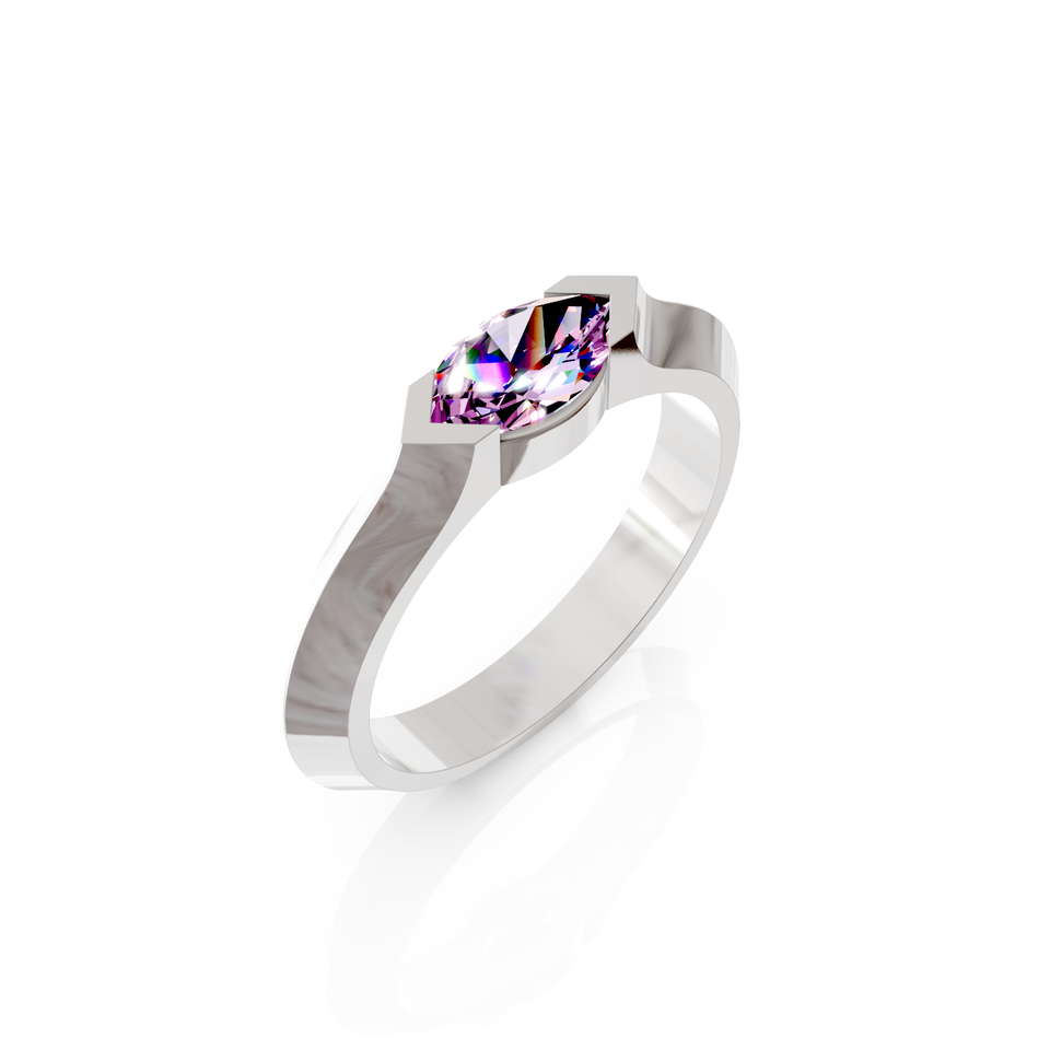 marquise bezel set ring