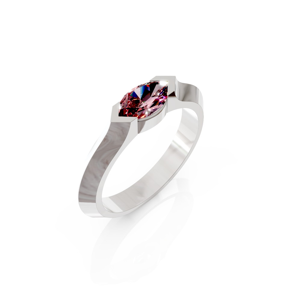 marquise bezel set ring
