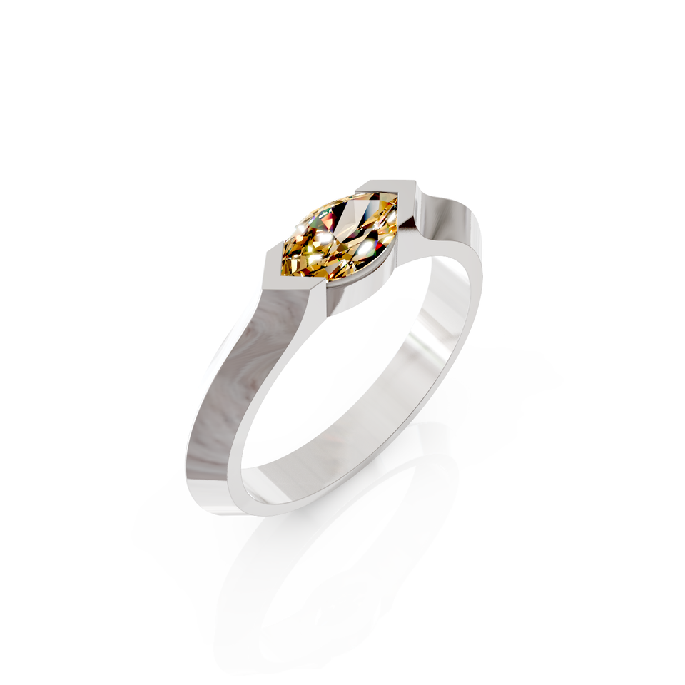 marquise bezel set ring