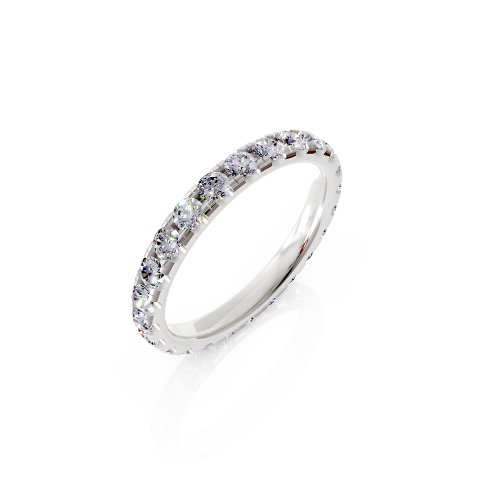 shared prong eternity ring