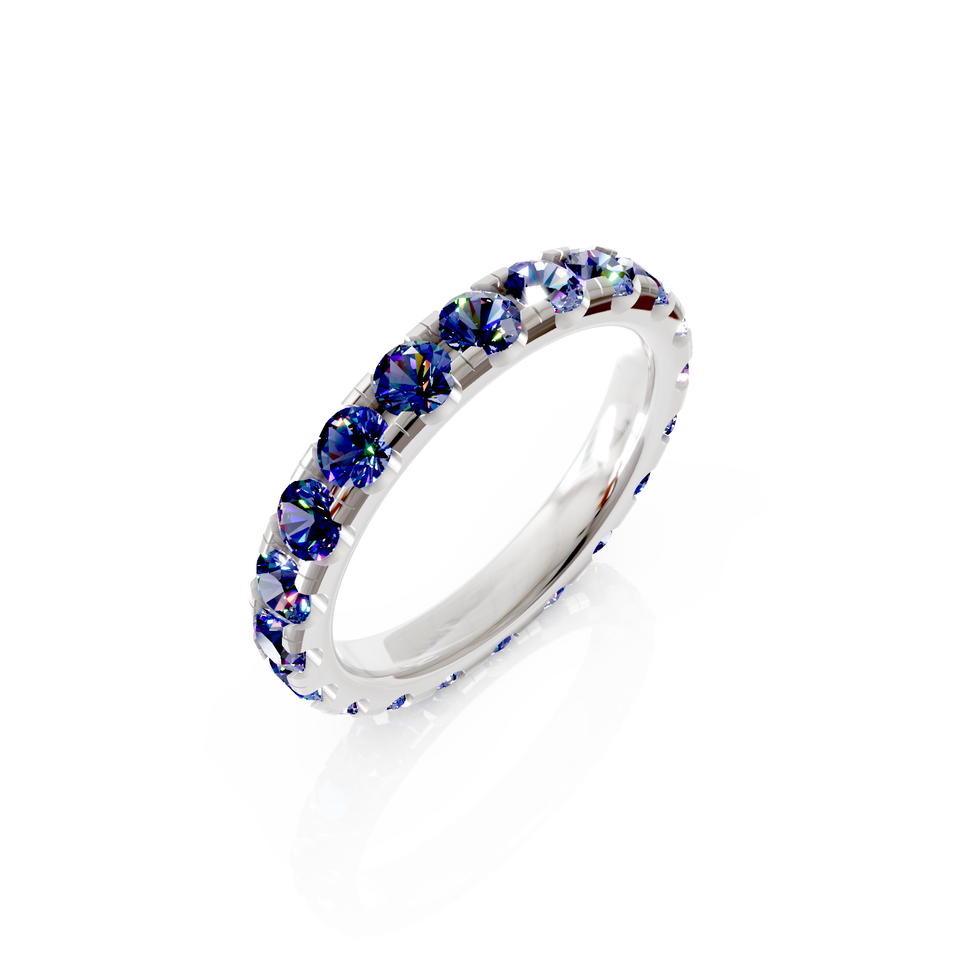 shared prong eternity ring