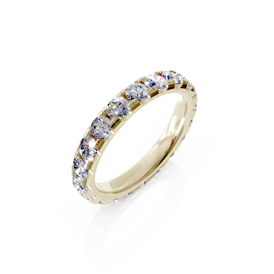 shared prong eternity ring