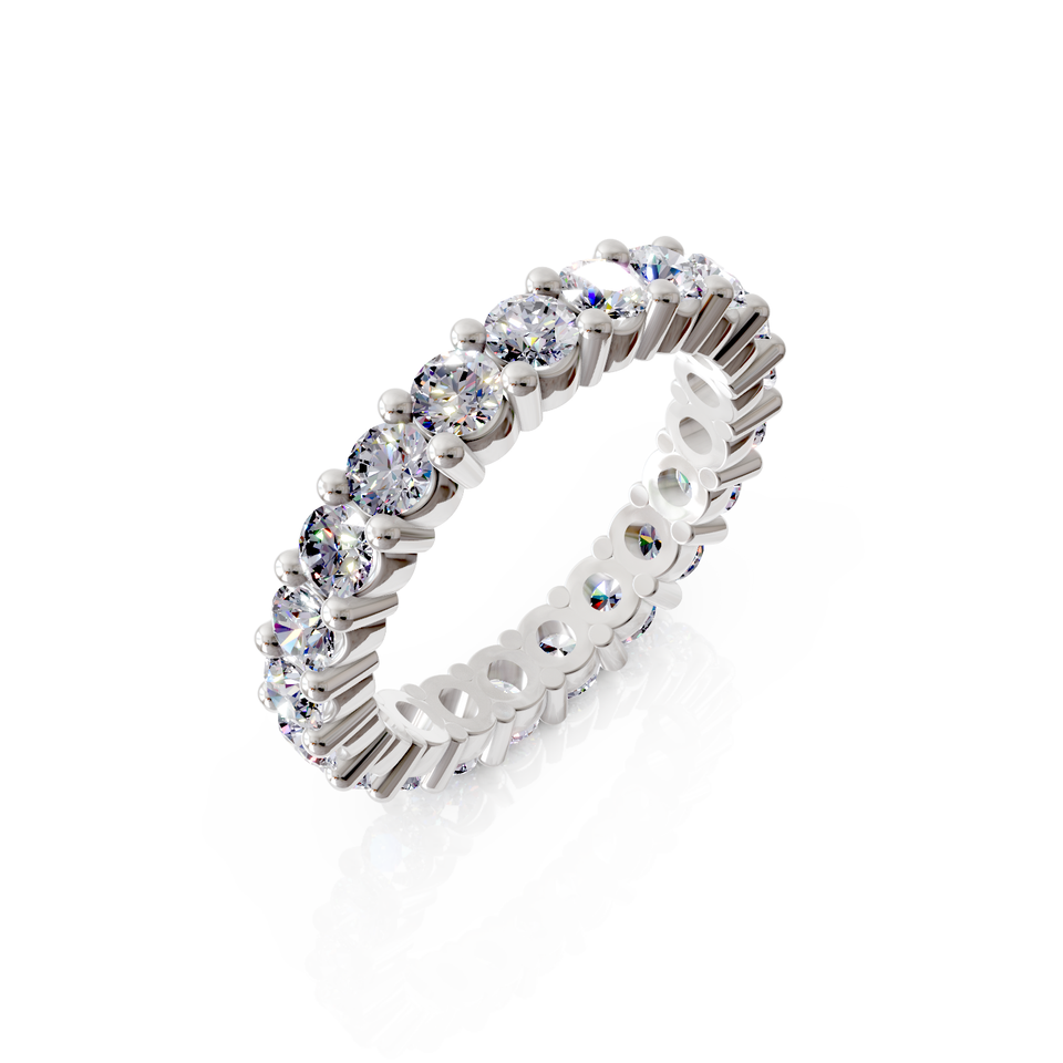 shared prong eternity ring