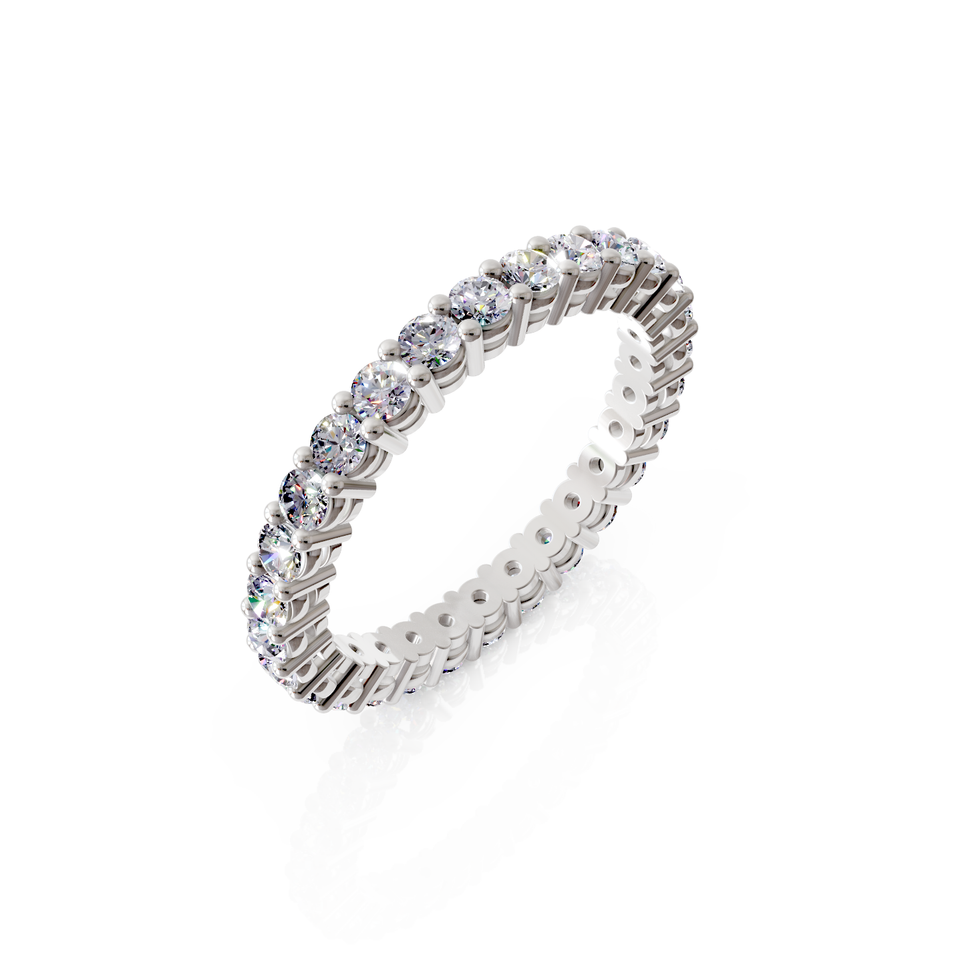 shared prong eternity ring