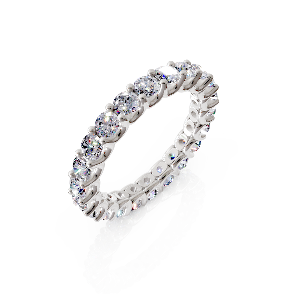 french pave eternity ring