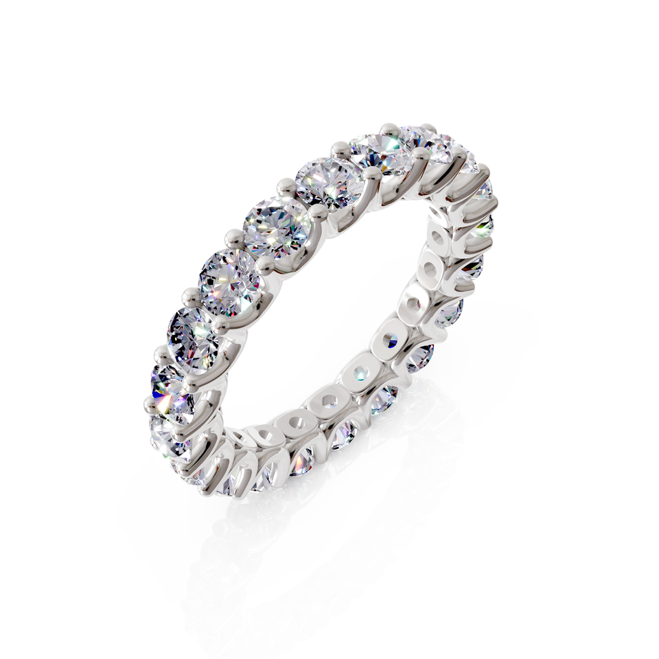 shared prong eternity ring