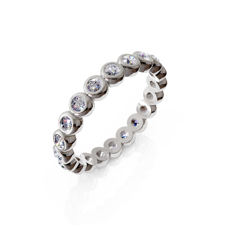 bezel set eternity ring