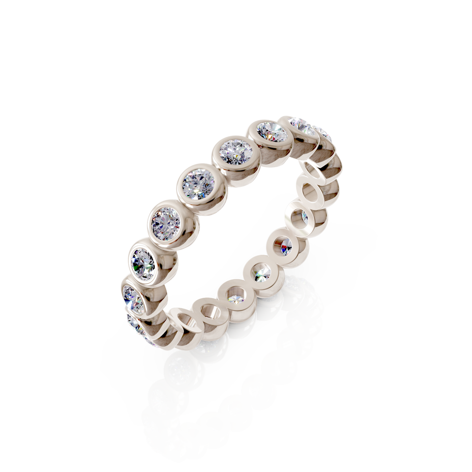 bezel-set eternity ring