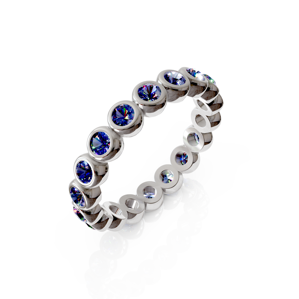 bezel-set eternity ring