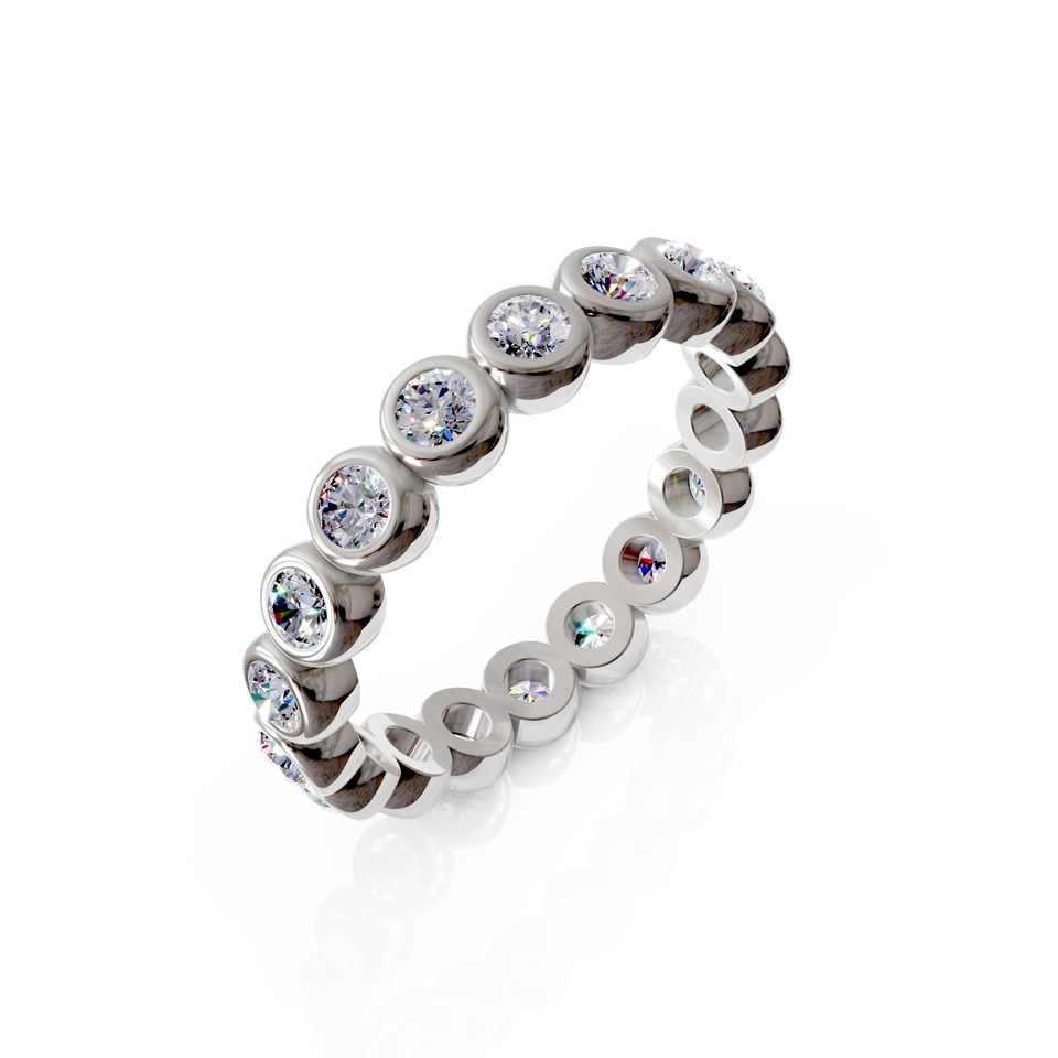 bezel-set eternity ring