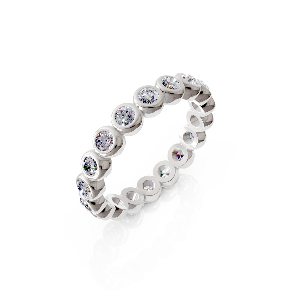 bezel-set eternity ring