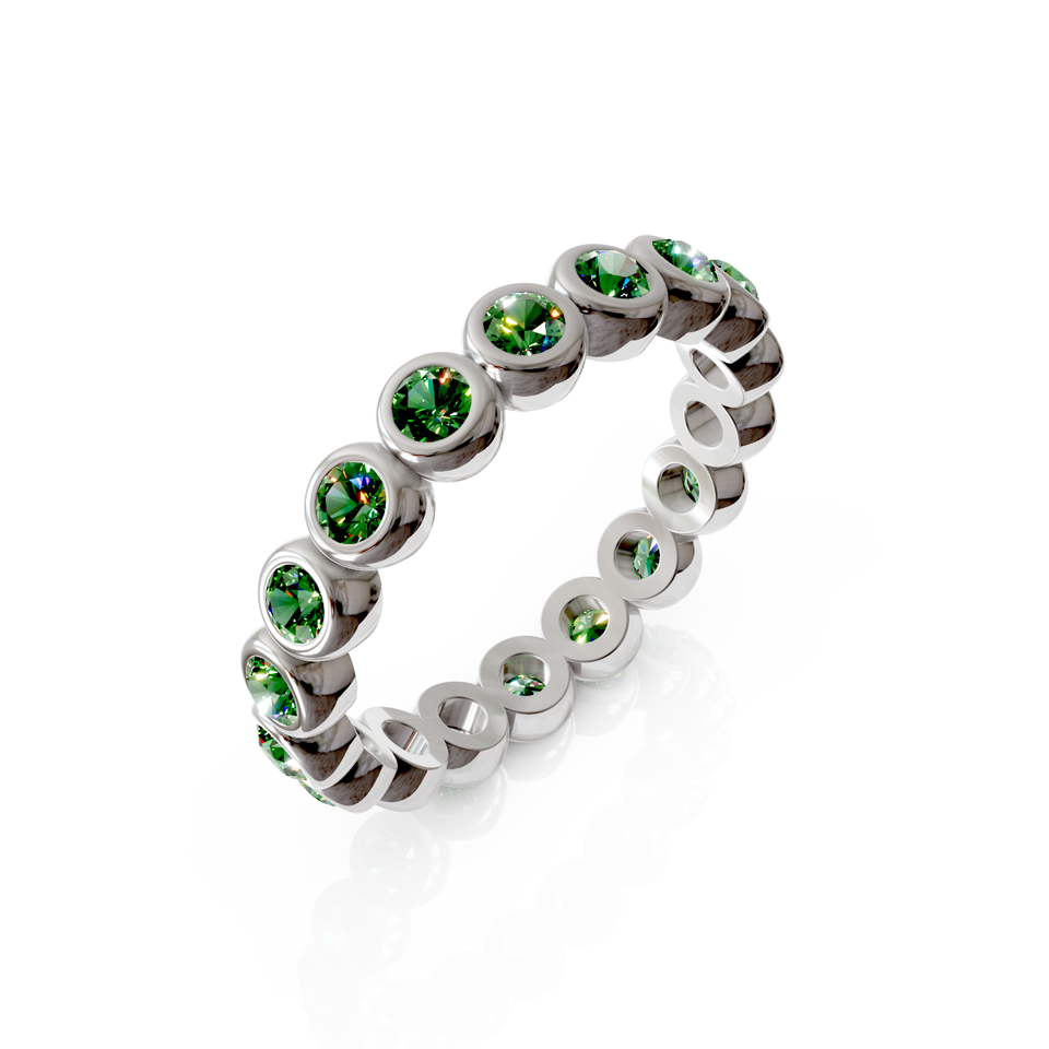 bezel-set eternity ring