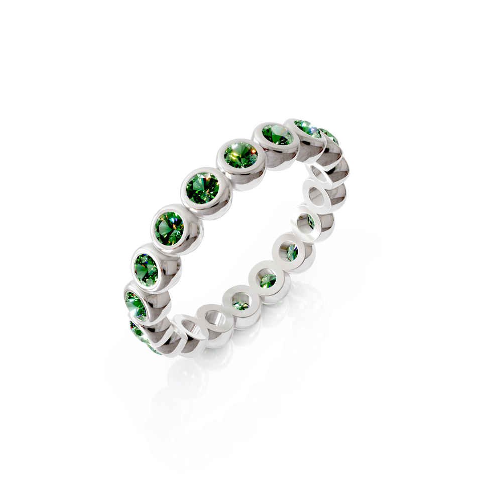 bezel-set eternity ring