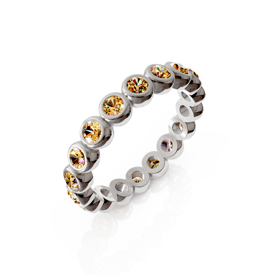 bezel-set eternity ring