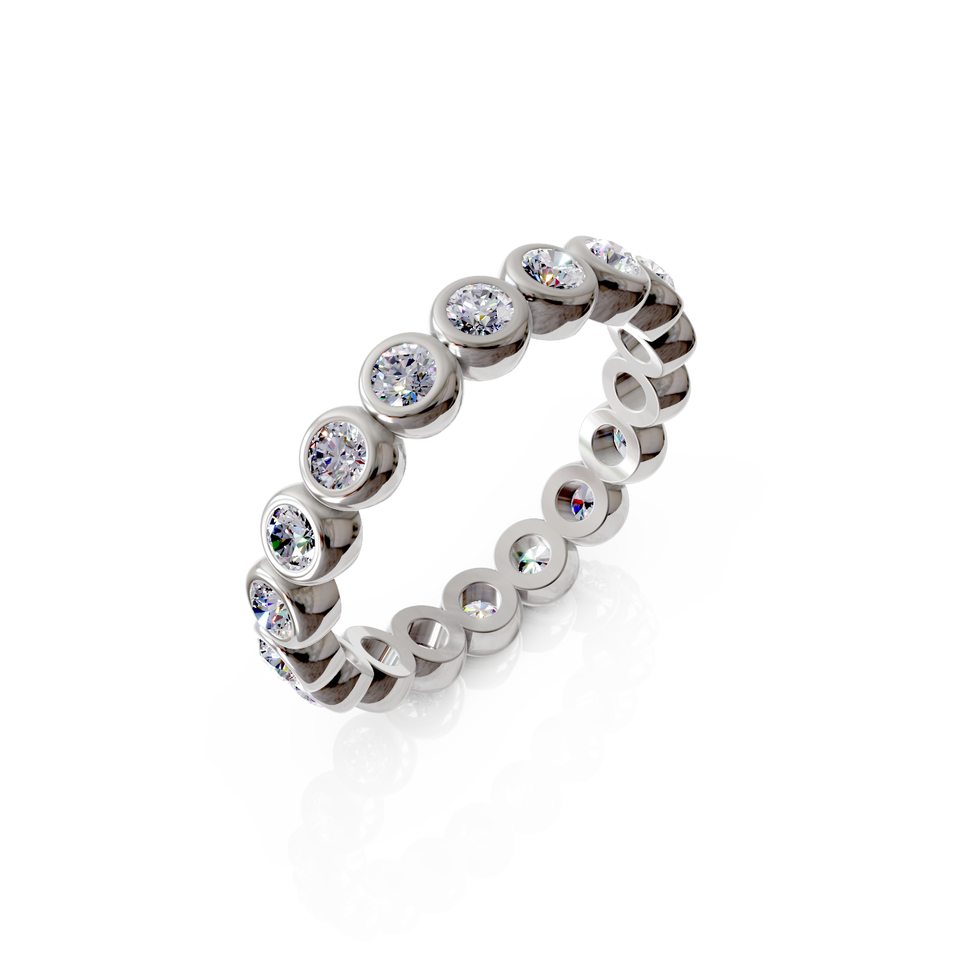 bezel-set eternity ring