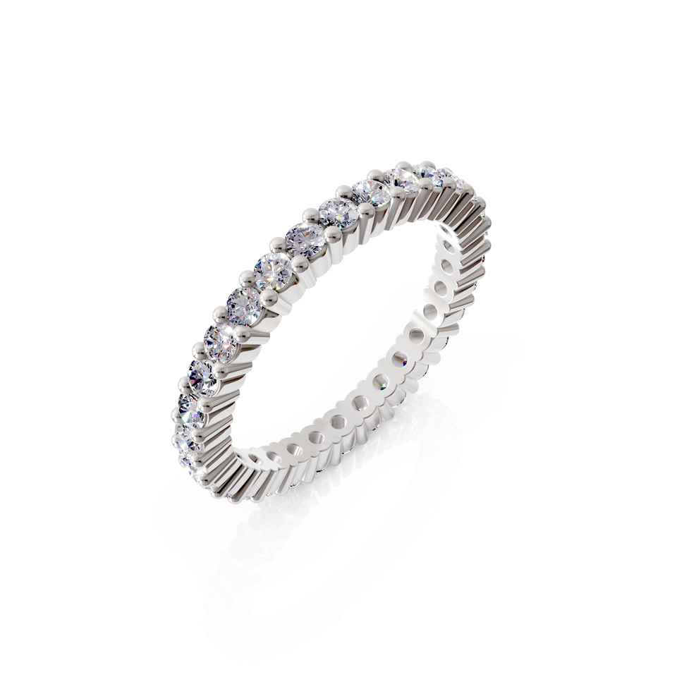 shared prong eternity ring