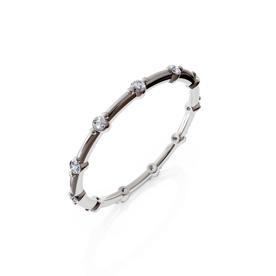 bold beaded eternity ring