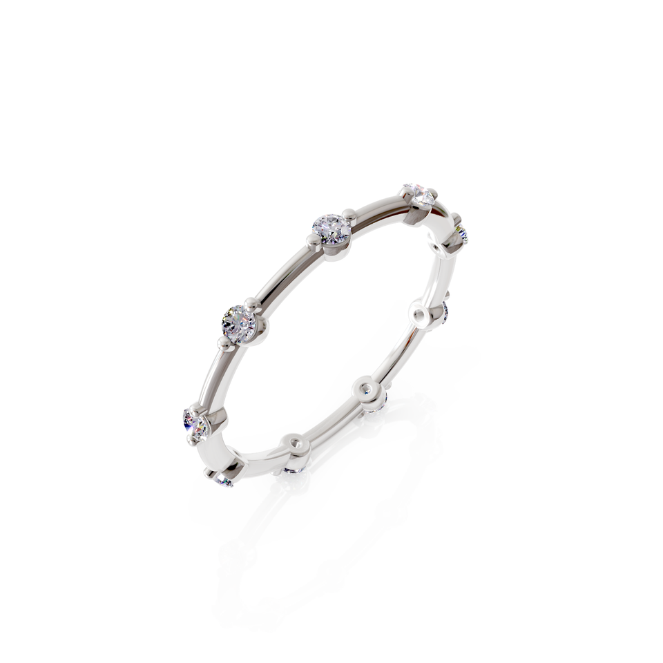 bold beaded eternity ring