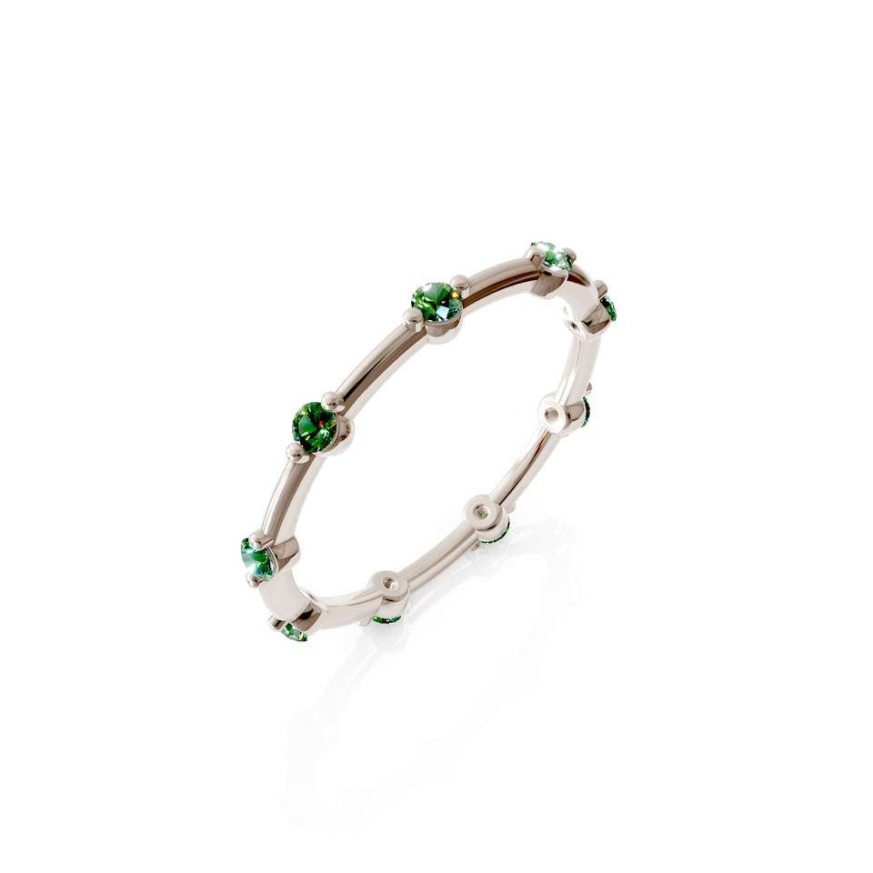 bold beaded eternity ring