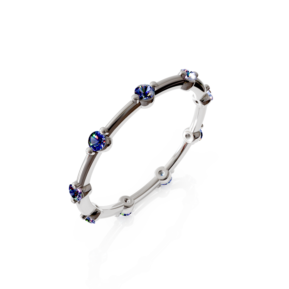 bold beaded eternity ring