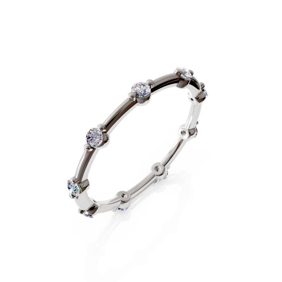 bold beaded eternity ring