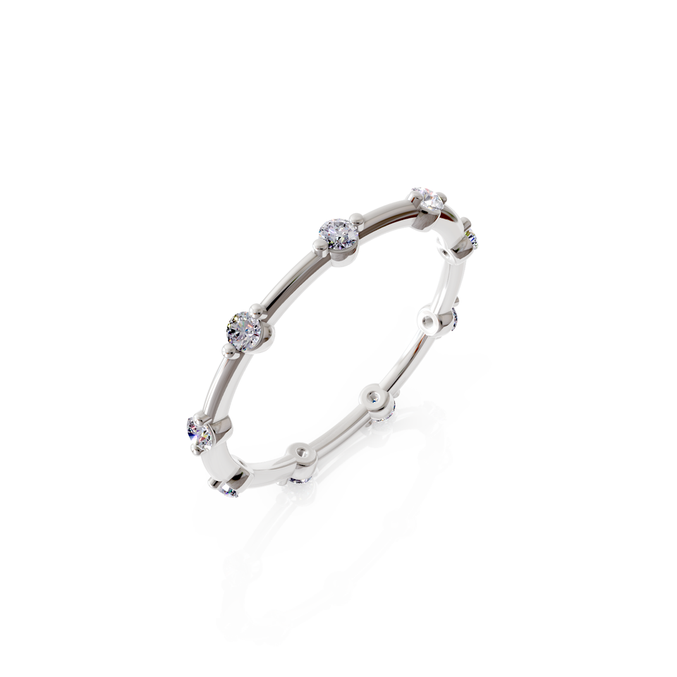 bold beaded eternity ring