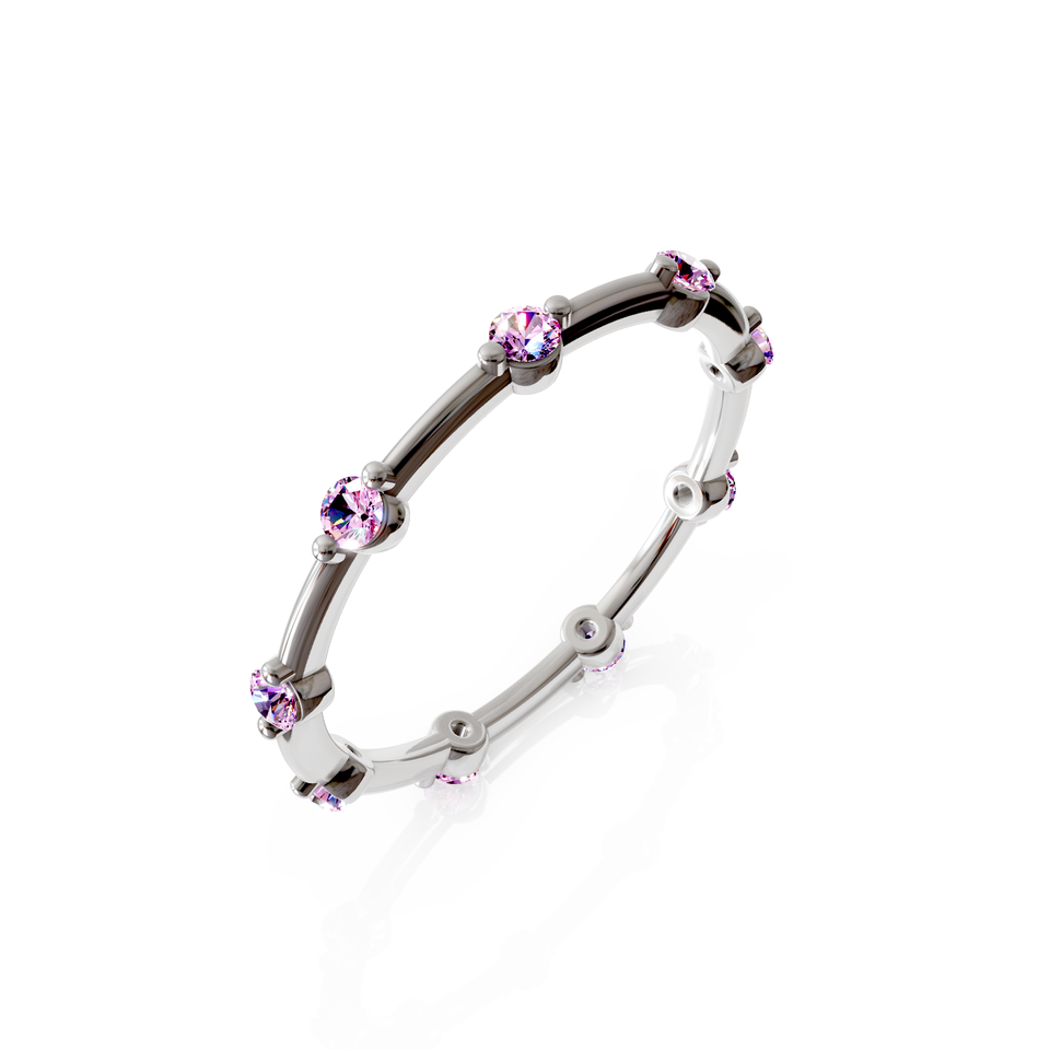 bold beaded eternity ring