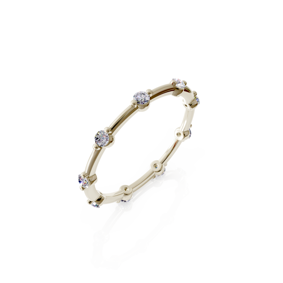 bold beaded eternity ring