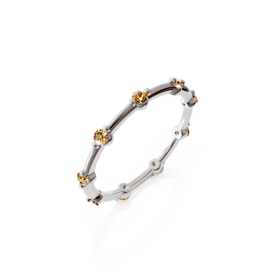 bold beaded eternity ring
