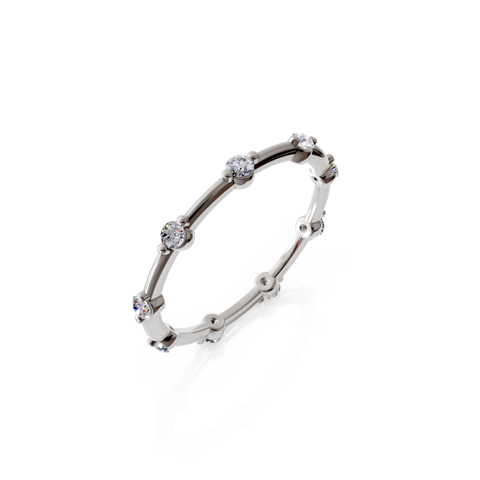 bold beaded eternity ring