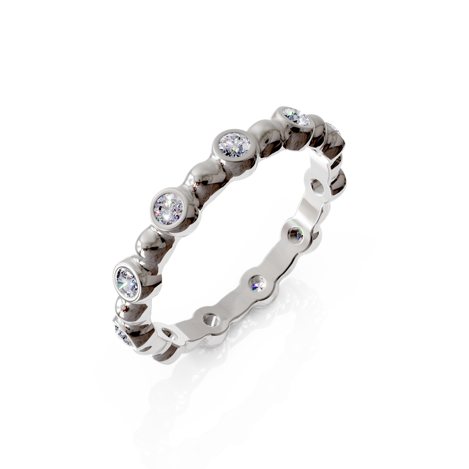 bold beaded eternity ring