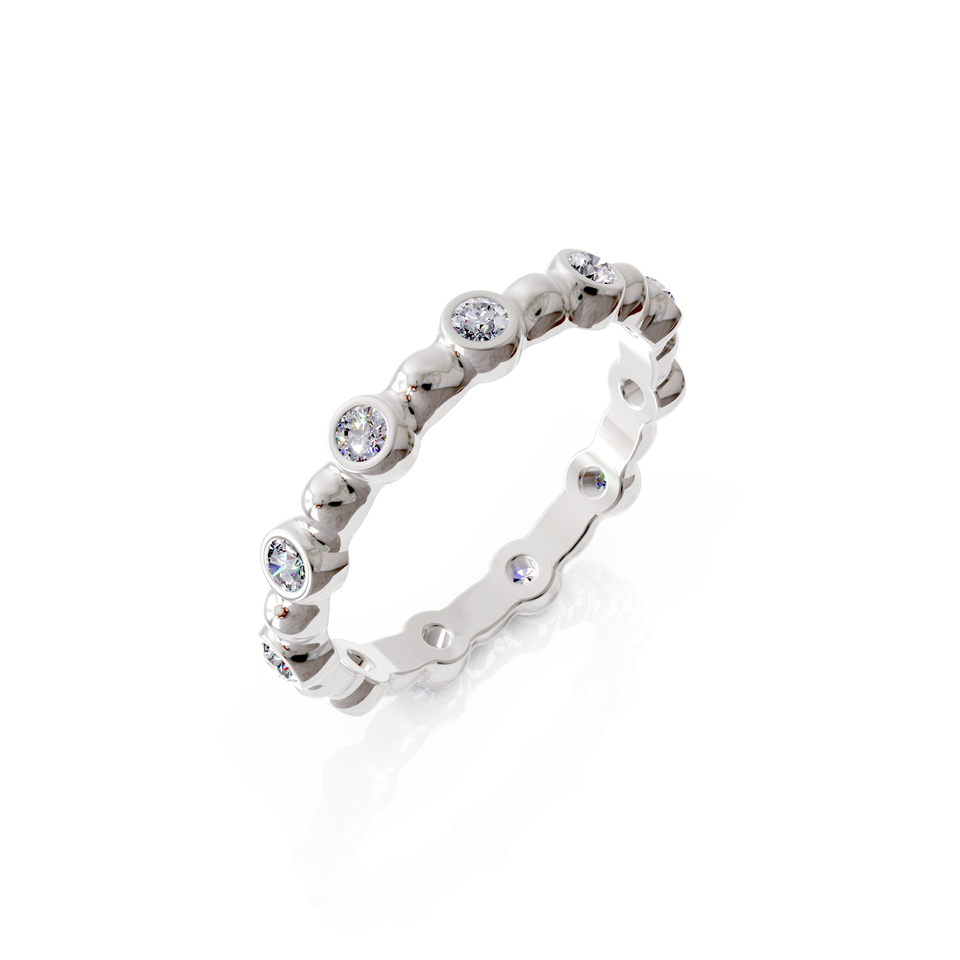 bold beaded eternity ring