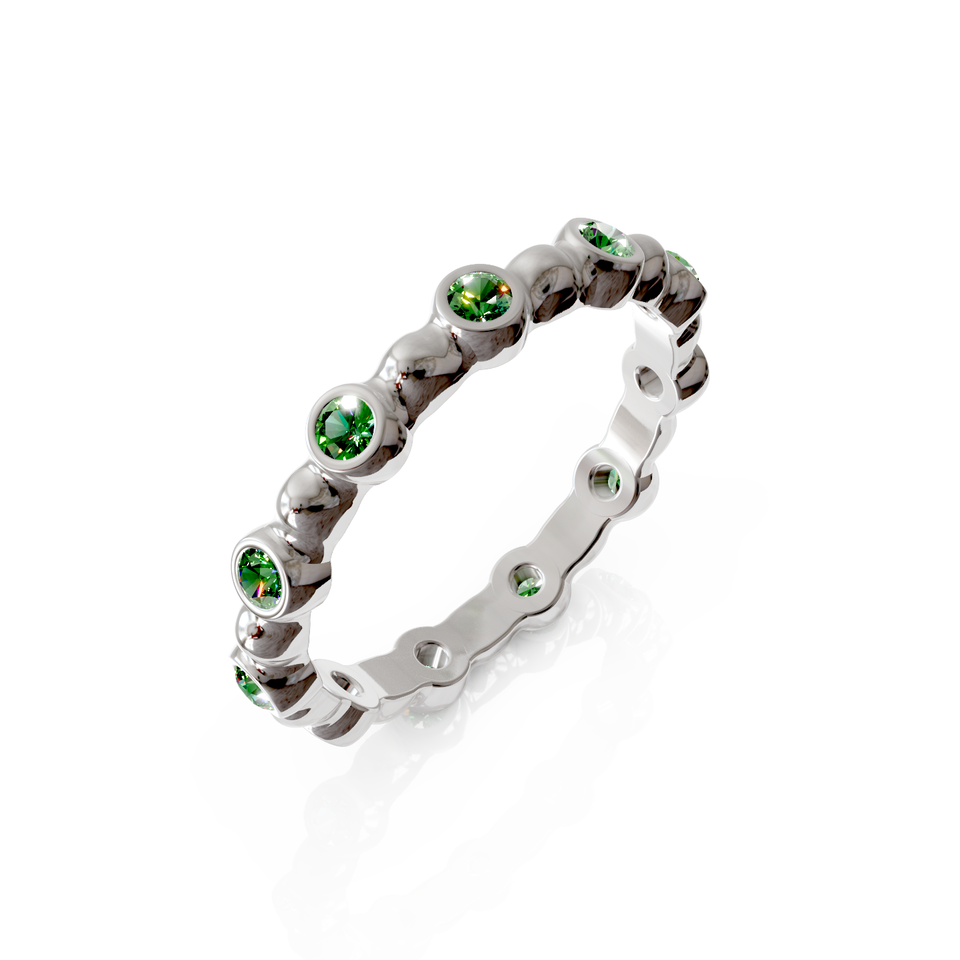 bold beaded eternity ring